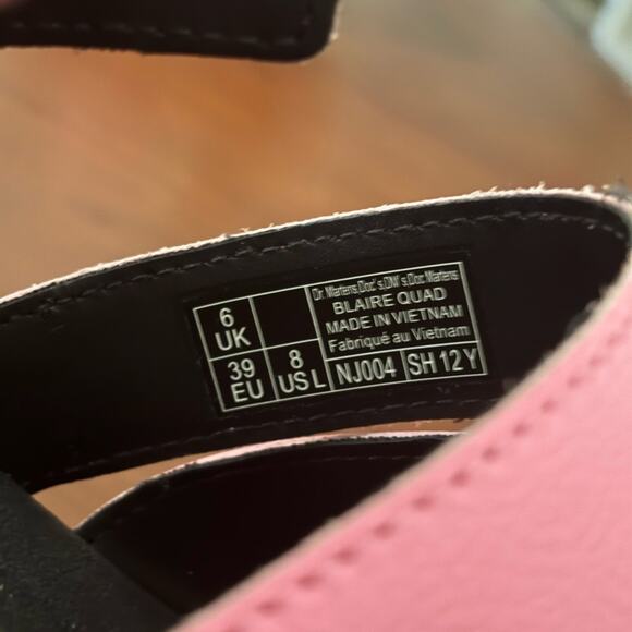 Dr. Martens Women's Pink Blaire Quad Athena Leather Platform Sandals Size 8 - Picture 10 of 13